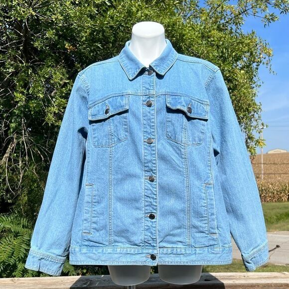 Christoper & Banks Trucker Style Denim Jacket Size 2X - Picture 3 of 6